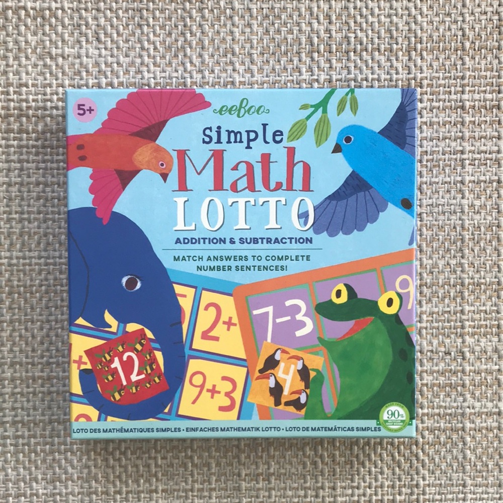 eeBoo Simple Math Bingo Game